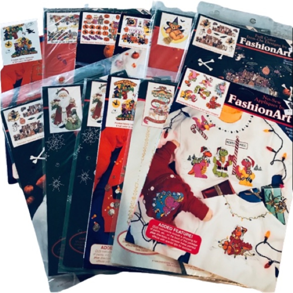 💜🥳 Huge Lot Appliqués Fashion Art Patches Tees Shirts Apparel Halloween